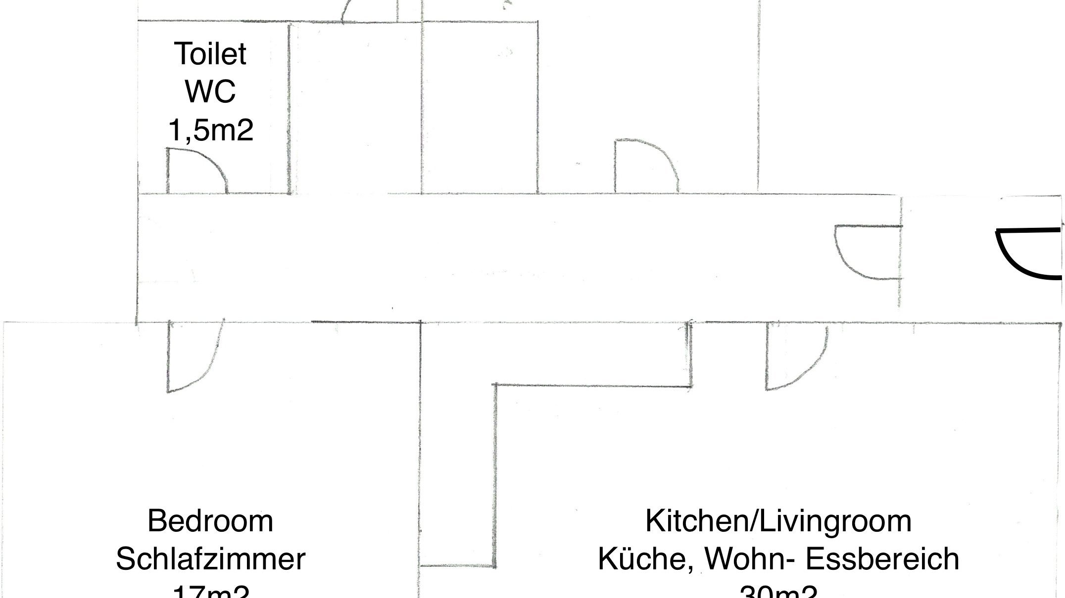 Floor plan of the Terrace Apartment with clearly structured areas for maximum living comfort.